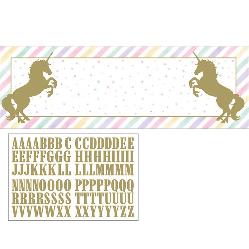 Banner con adesivi UNICORN SPARKLE