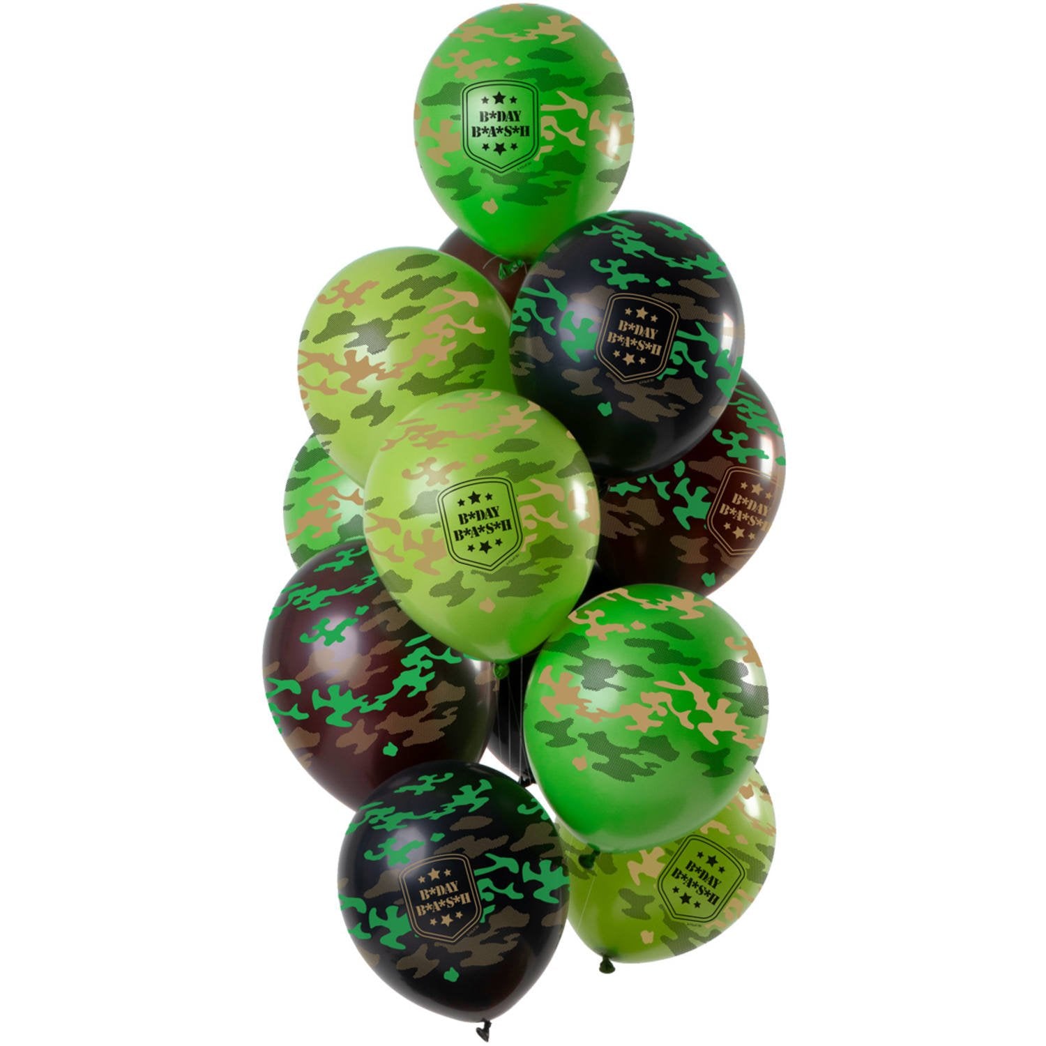 Bouquet di palloncini 12 pezzi mimetici 30 cm