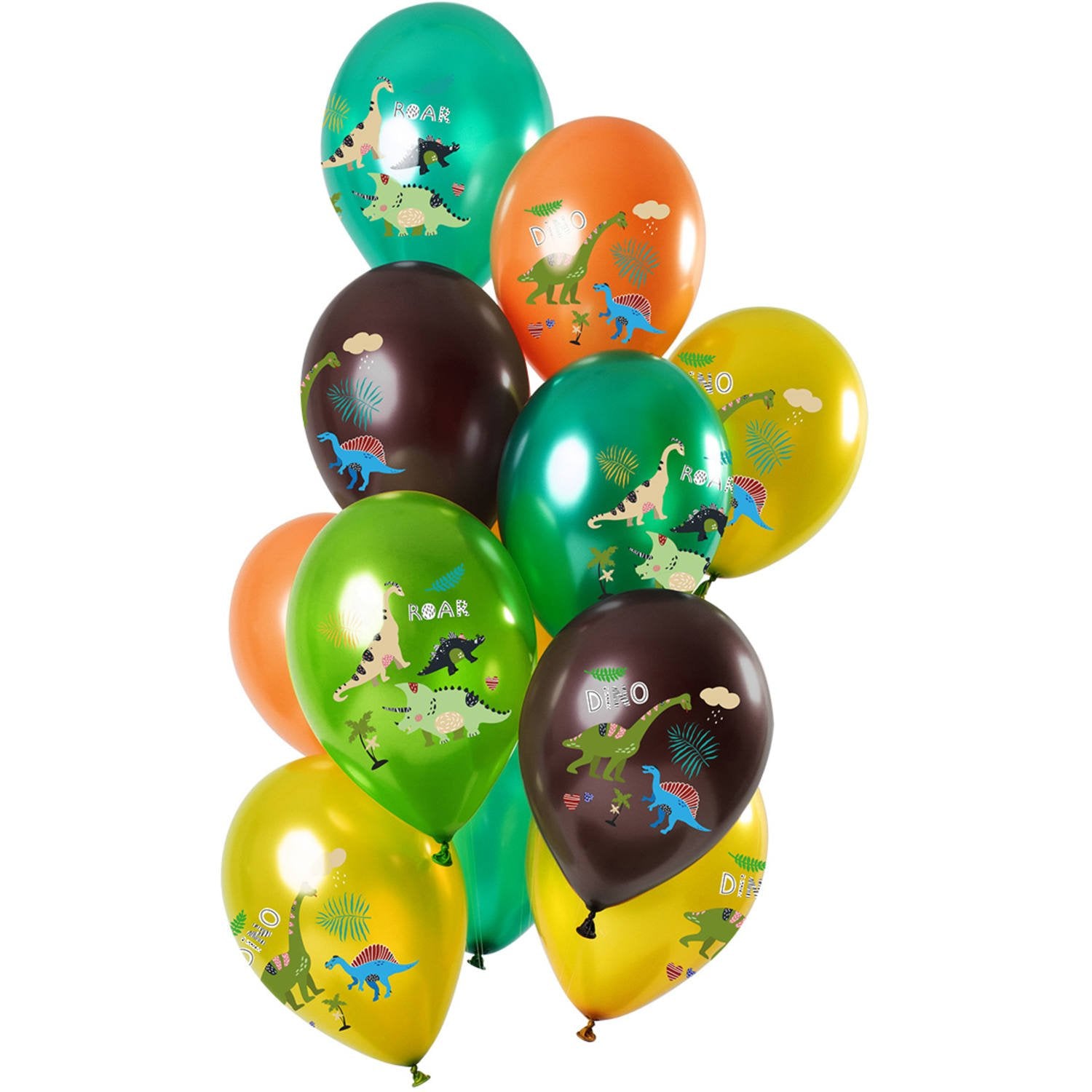 Bouquet de ballons dinosaures (12 pièces, 30 cm)