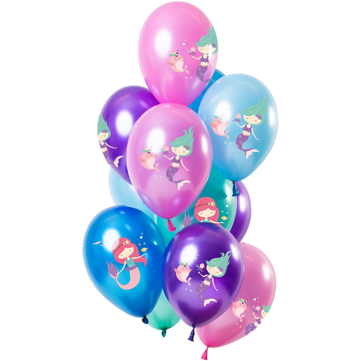 Bouquet di palloncini 12 pezzi Sirena 30 cm