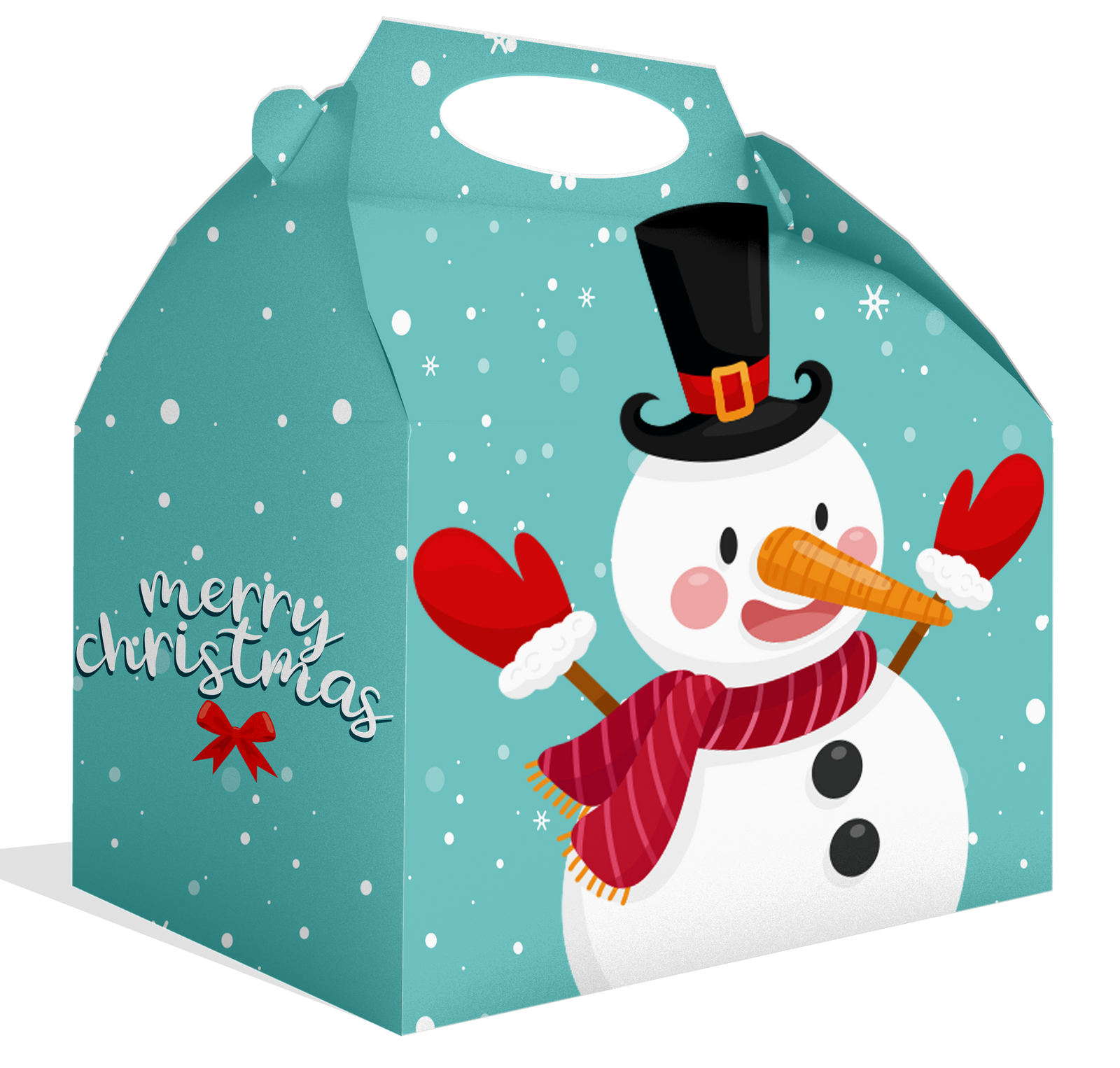 CAJA MUÑECO NIEVE 20 x 16 x 11 cm