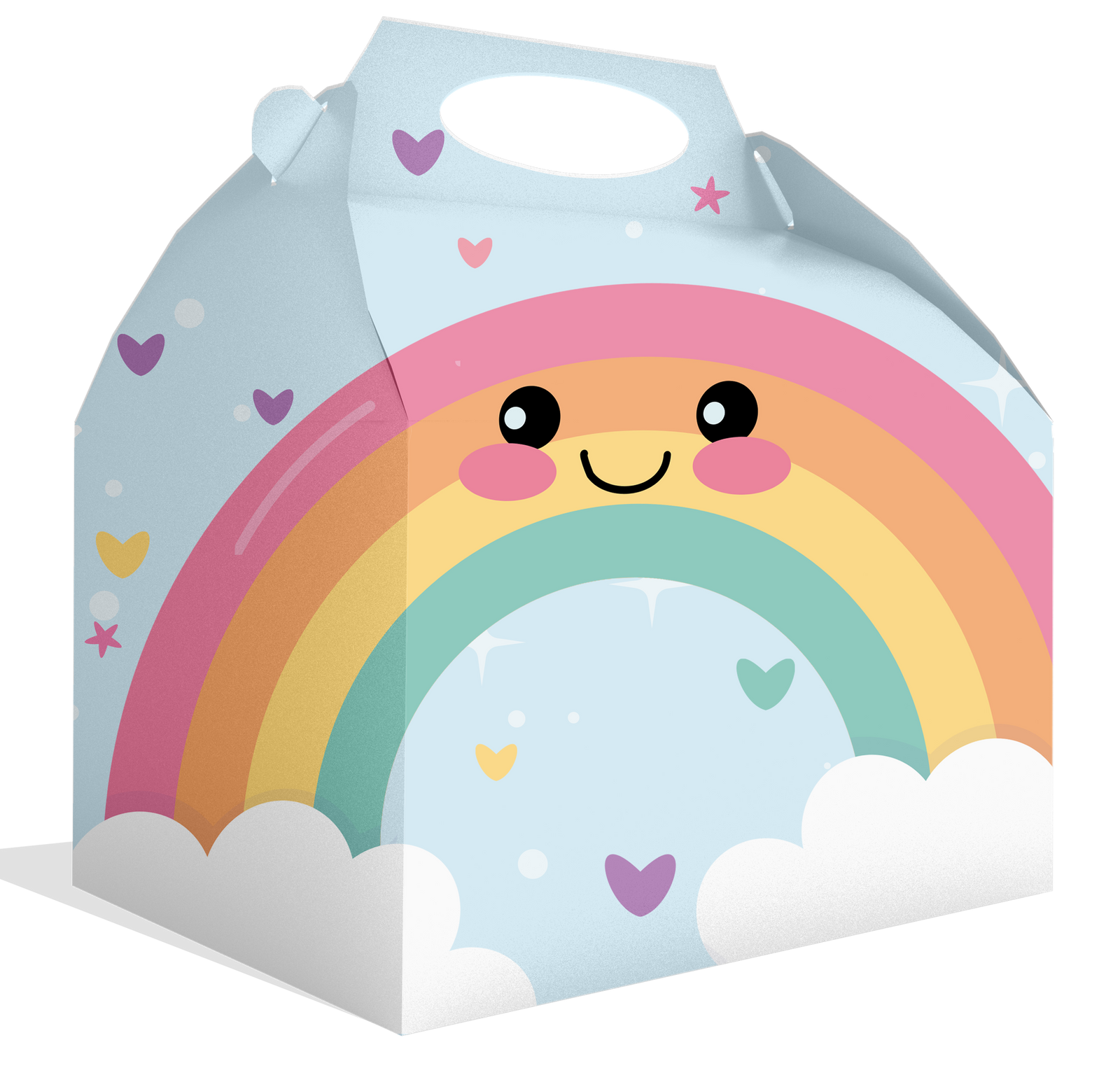 BOÎTE DE FÊTE ARC-EN-CIEL 20 X 16 X 11 CM