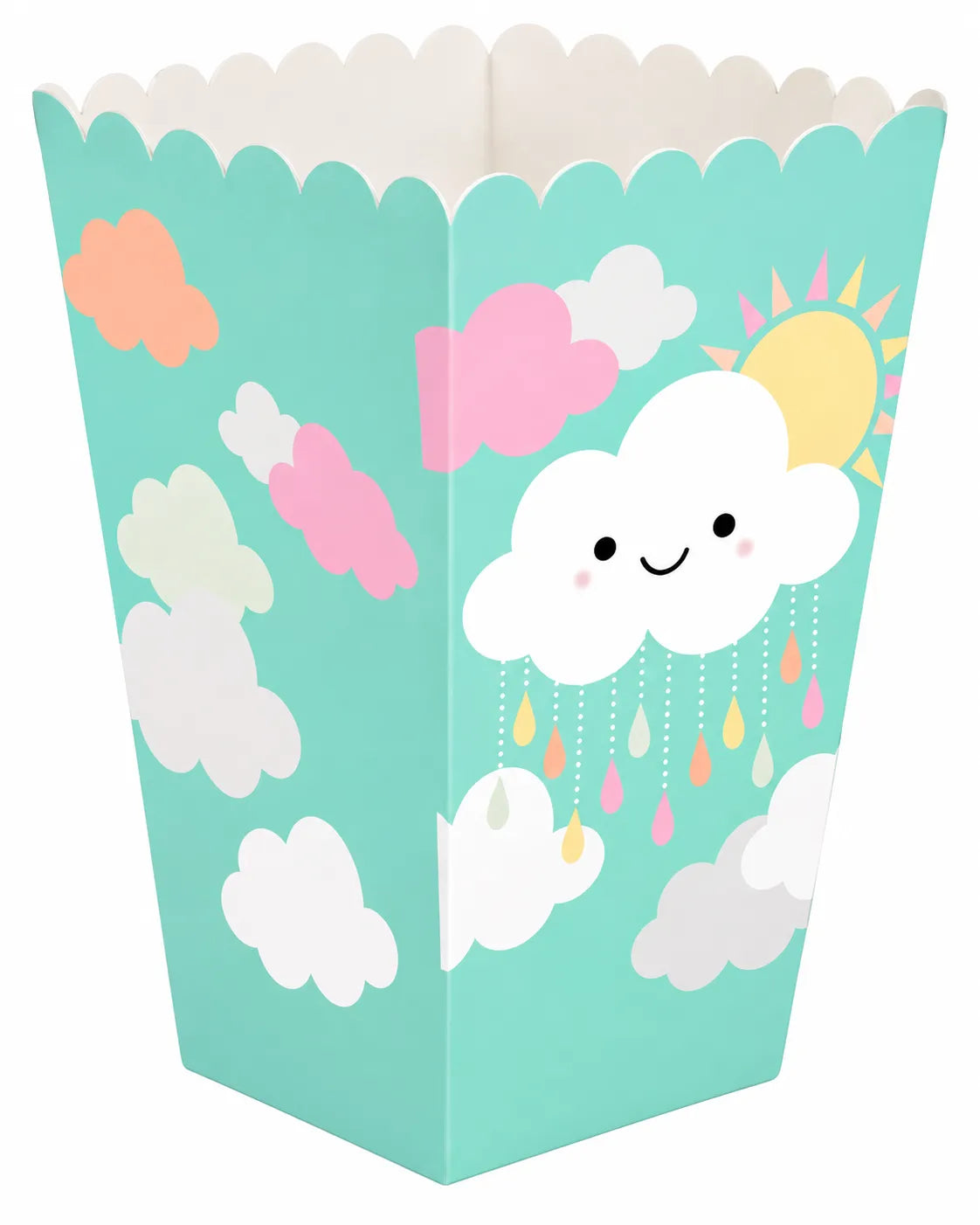 Caixa alta nuvens ensolaradas 5 x 5 x 12 cm