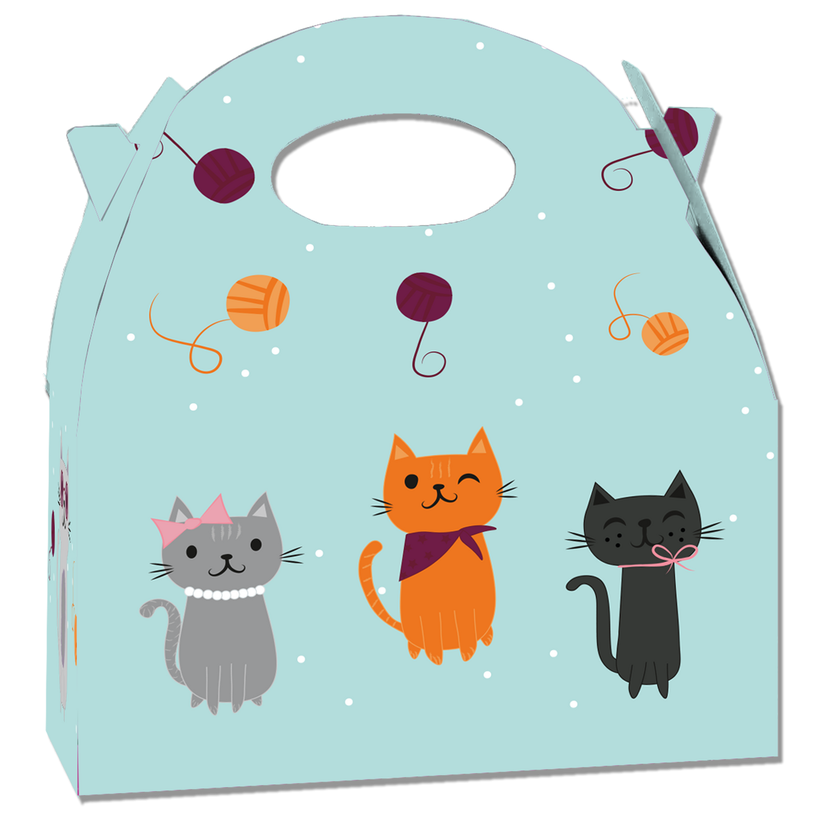 SCATOLA PER FESTA GATTI 20 x 16 x 11 cm