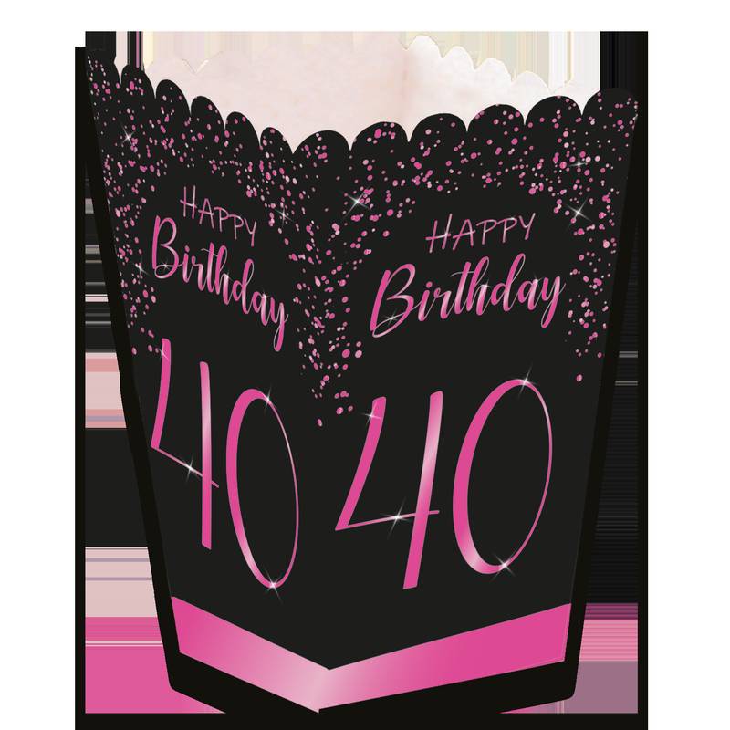 Cajita Alta Elegant Pink 40 años