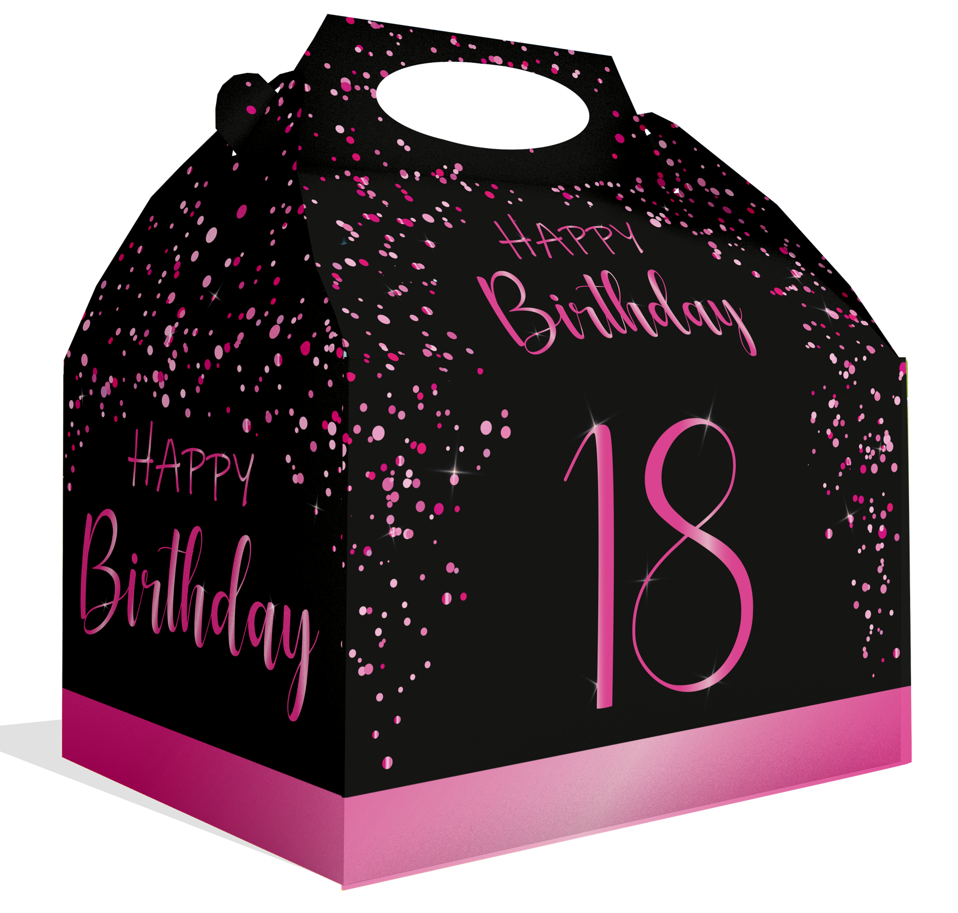 Eleganti scatole rosa per il 18° compleanno 20 x 16 x 11 cm