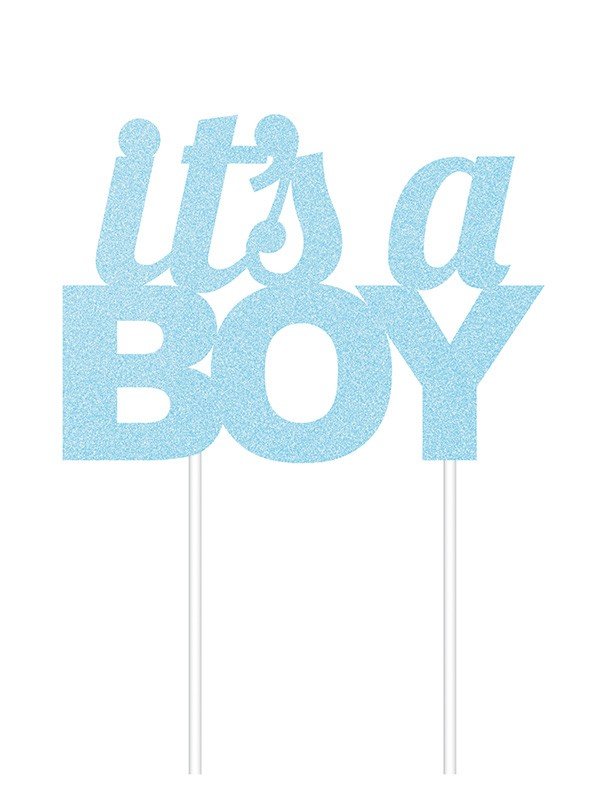 Decorazione pastello per bambini con glitter blu