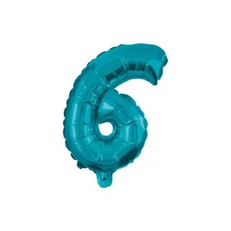 Ballon numéro 6, 32 cm, bleu
