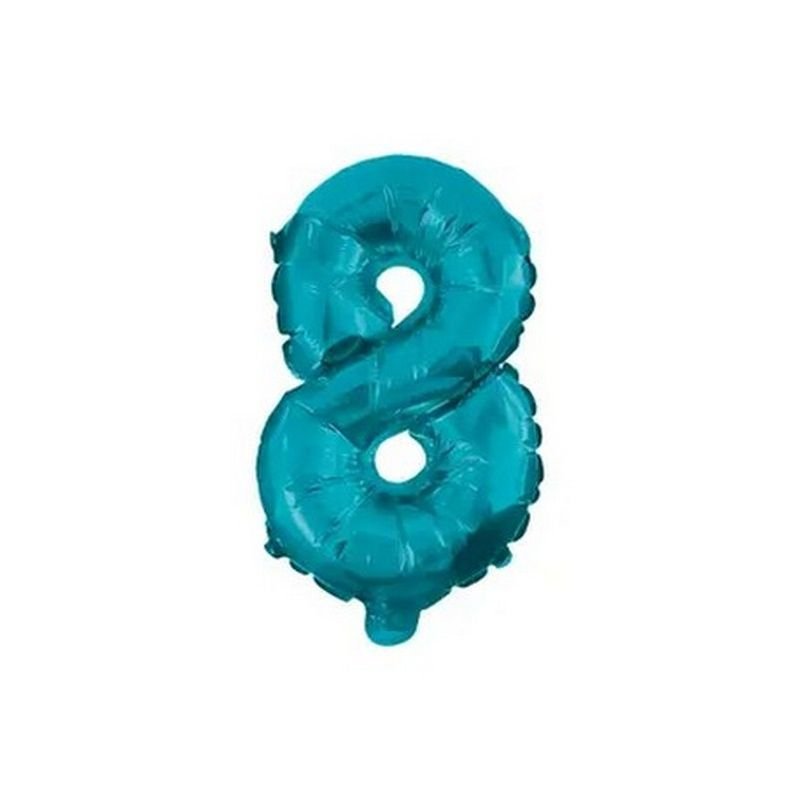 Ballon bleu de 32 cm, chiffre 8