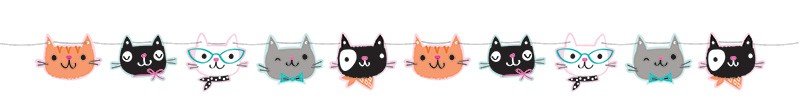 Ghirlanda di gattini 170 cm Festa dei gatti