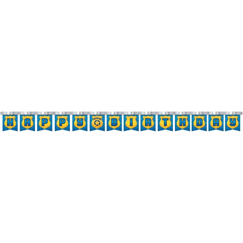 GHIRLANDA DI BUON COMPLEANNO 260 CM FESTA DELLA POLIZIA