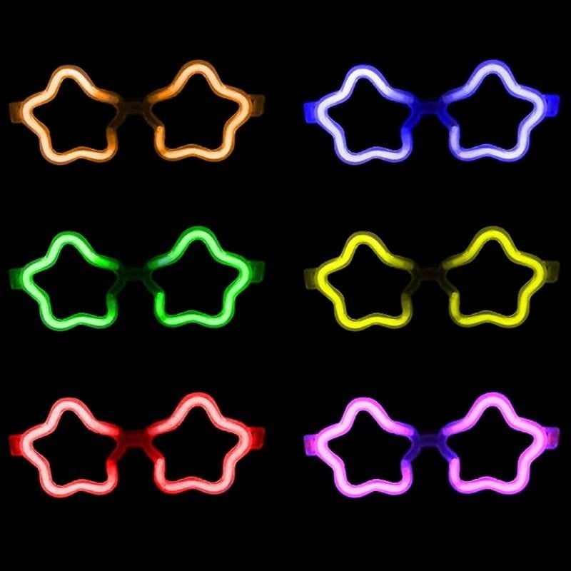 Occhiali luminosi individuali a forma di stella