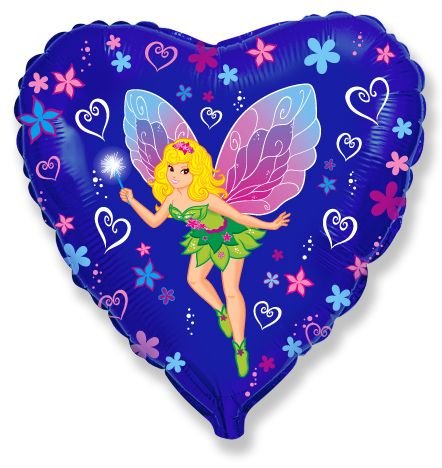 Globo Corazón Lady Butterfly 45 cm