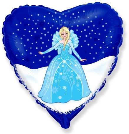 Globo Corazón Winter Princes 45 cm