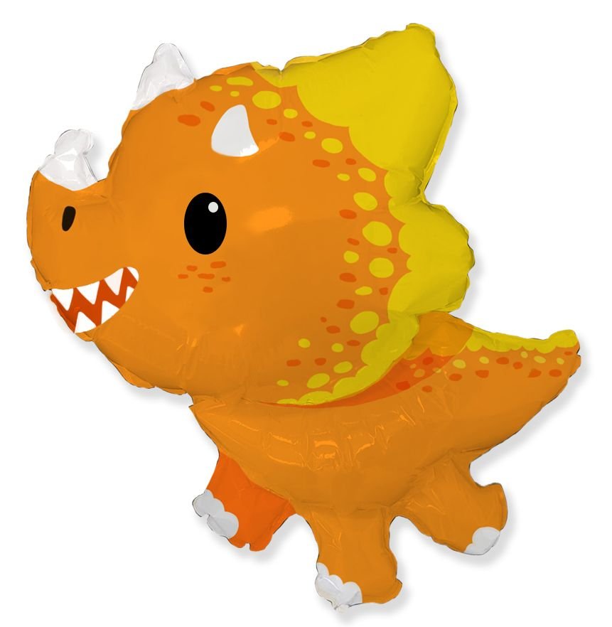 Globo Dinosaurio Naranja 82 x 76 cm