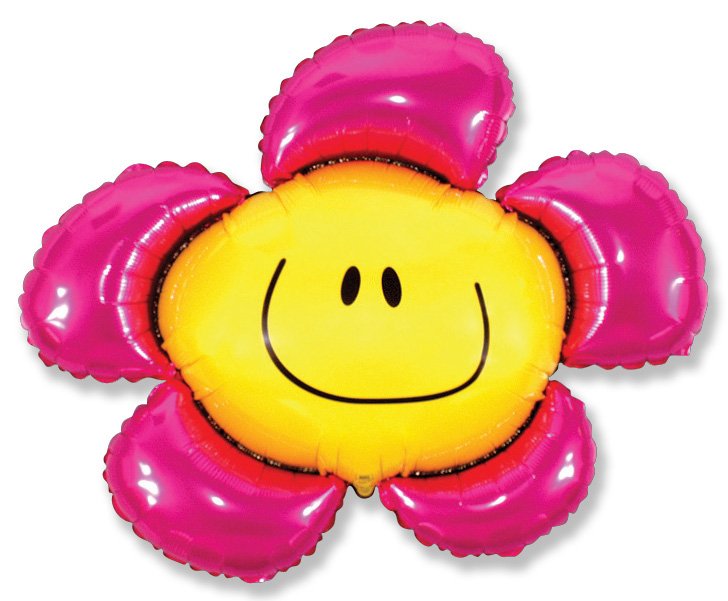 Palloncino fiore rosa 102 x 88 cm