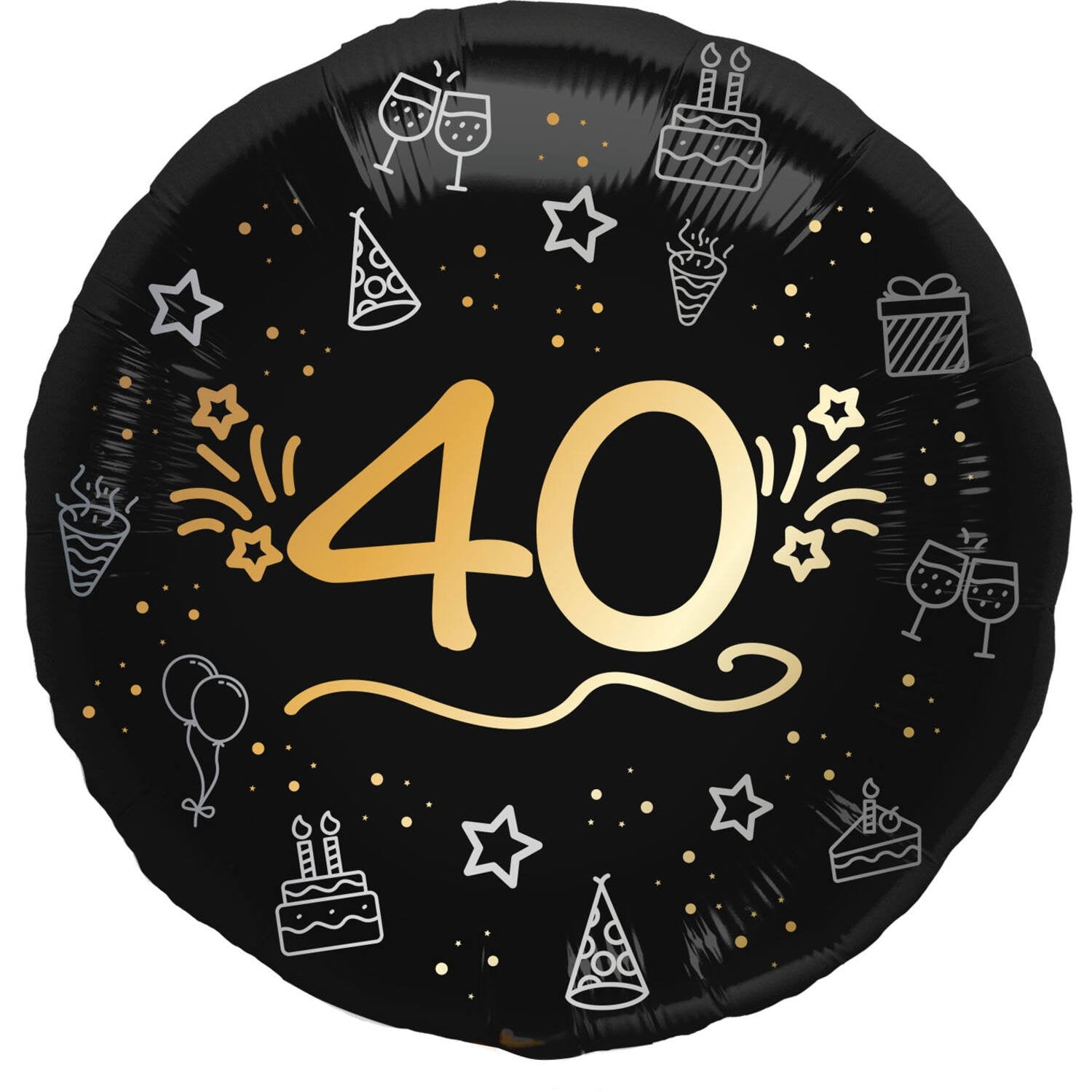 Ballon en aluminium 40 Brillant Glamour 45 cm