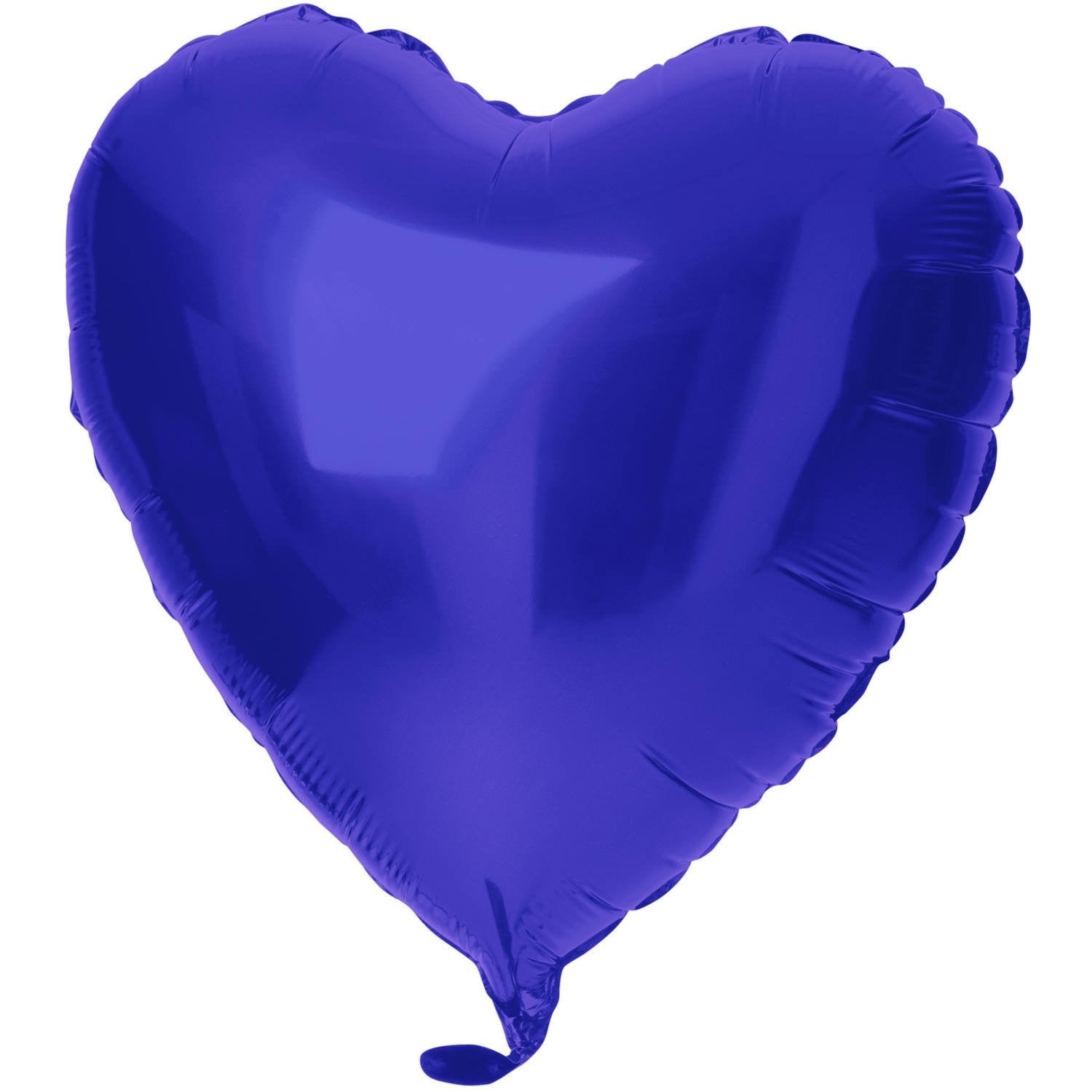 Palloncino in foil a forma di cuore 45 cm blu opaco