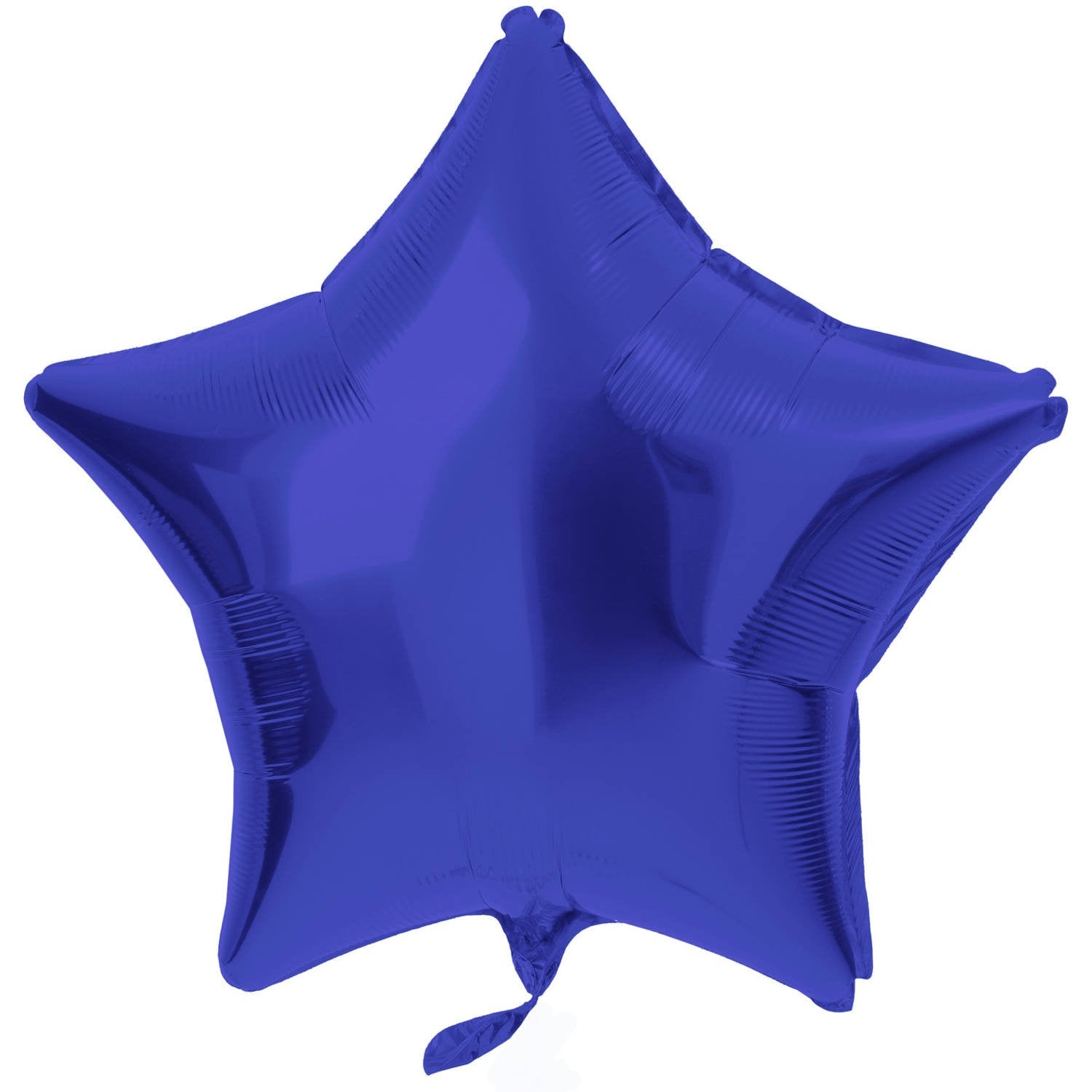 Ballon étoile en aluminium 48 cm bleu mat