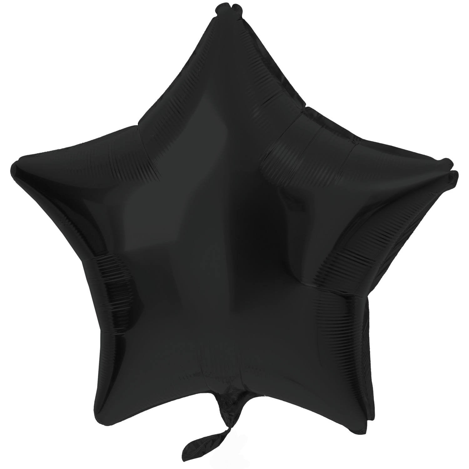 Palloncino in foil a forma di stella 48 cm nero opaco
