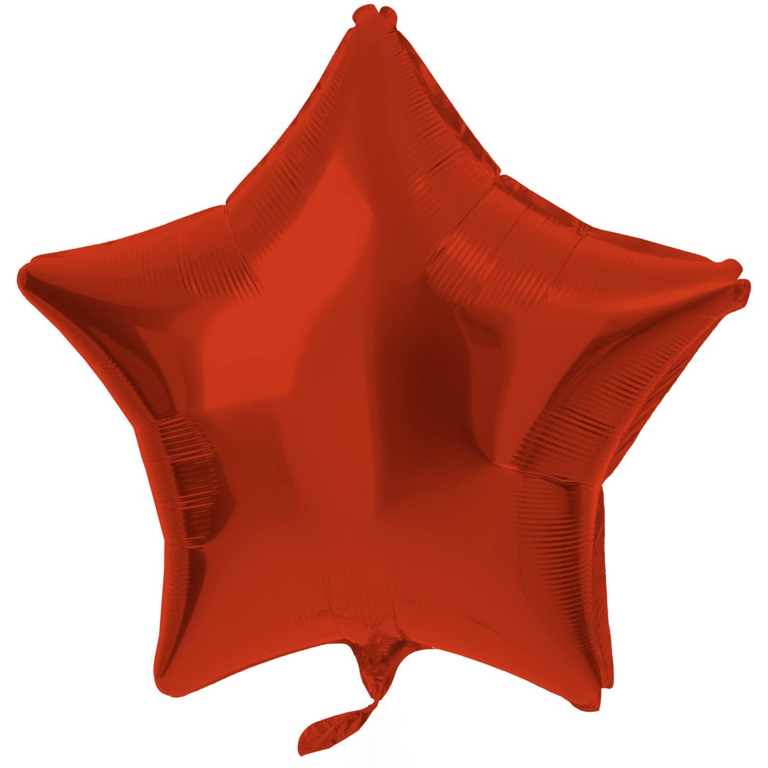Ballon étoile en aluminium 48 cm rouge mat