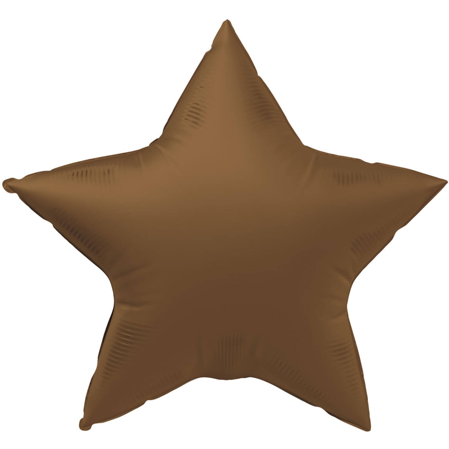 Ballon étoile en aluminium marron chocolat mat 45 cm