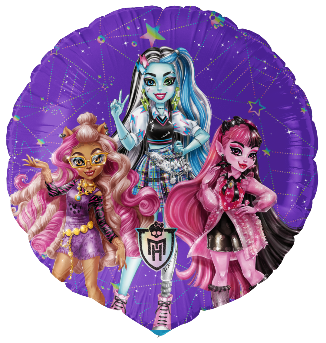 Palloncino rotondo in foil Monster High da 46 cm
