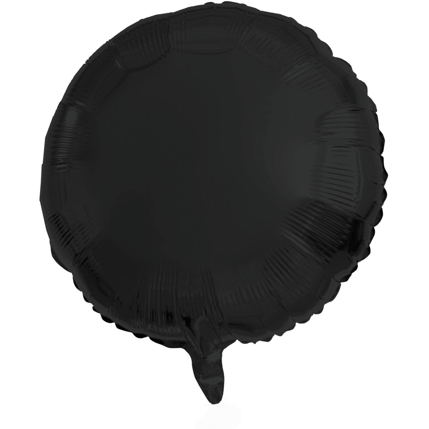 Ballon rond en aluminium noir de 45 cm