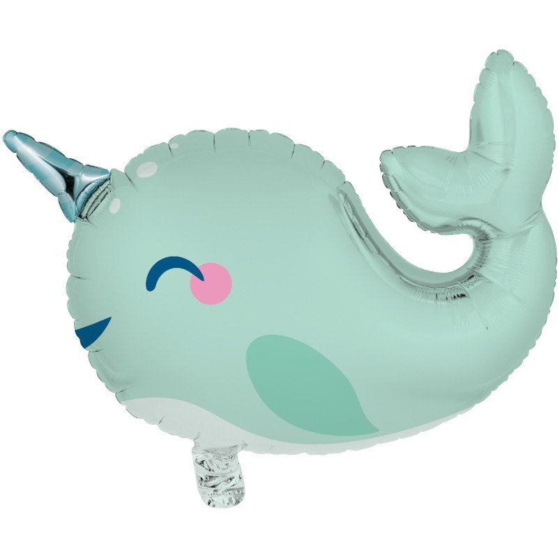 Ballon en aluminium en forme de narval pour une fête