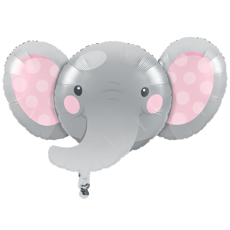 Palloncino in foil a forma di elefante rosa