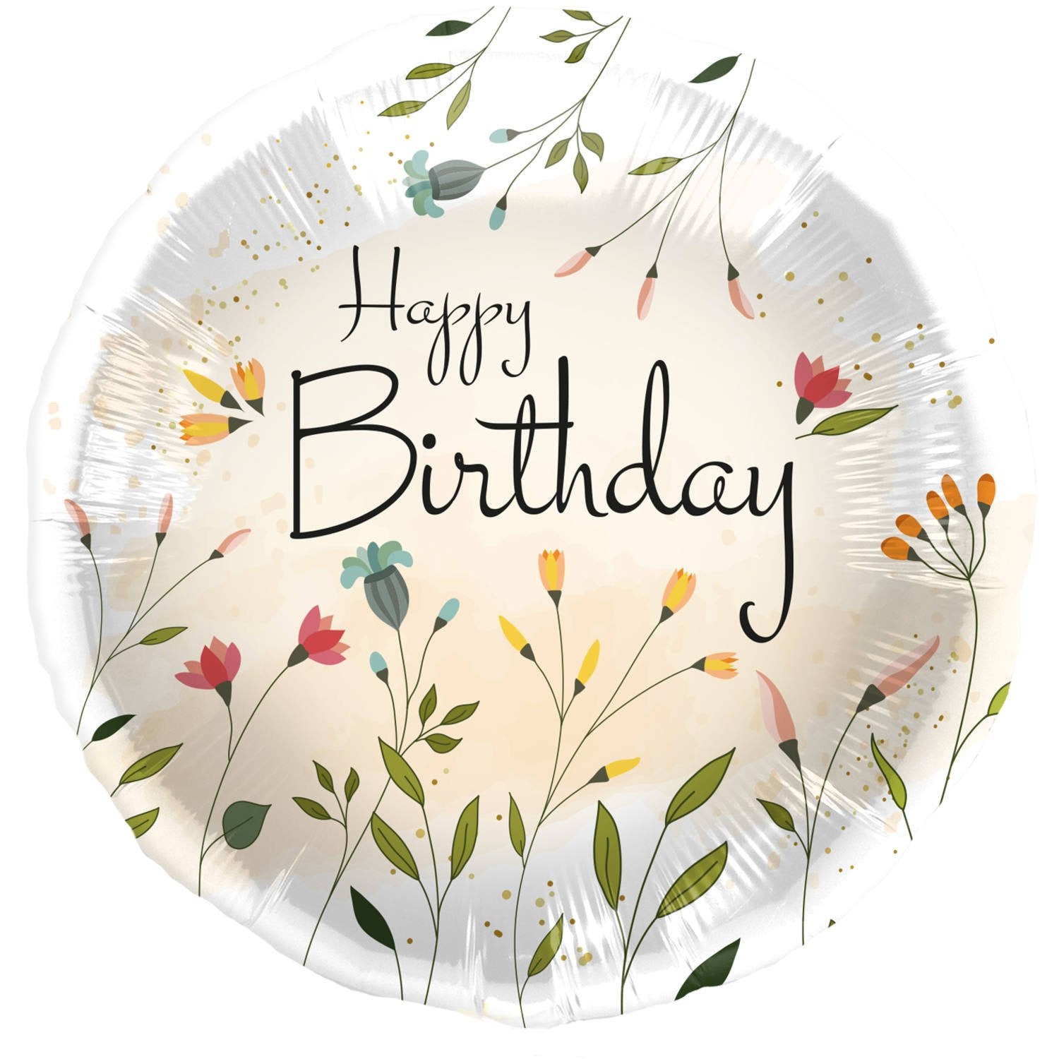 Palloncino Buon Compleanno Fiori Chic 45 cm