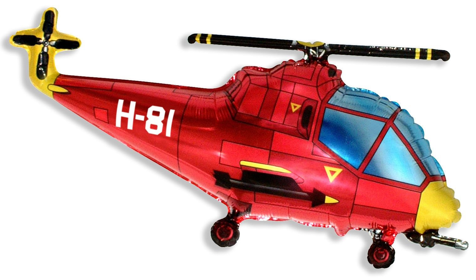 Globo Helicoptero Rojo 96 x 57 cm