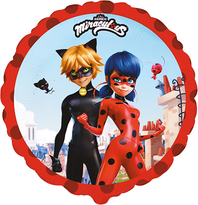 Ballon rond Ladybug Street 46 cm