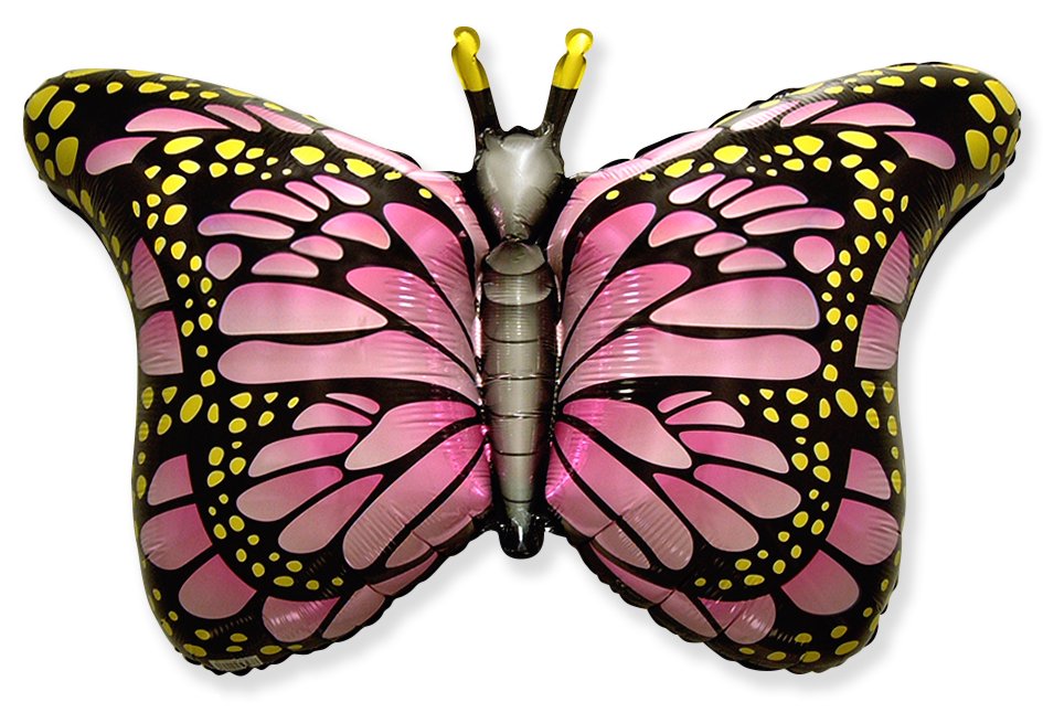 Ballon papillon rose 97 x 56 cm