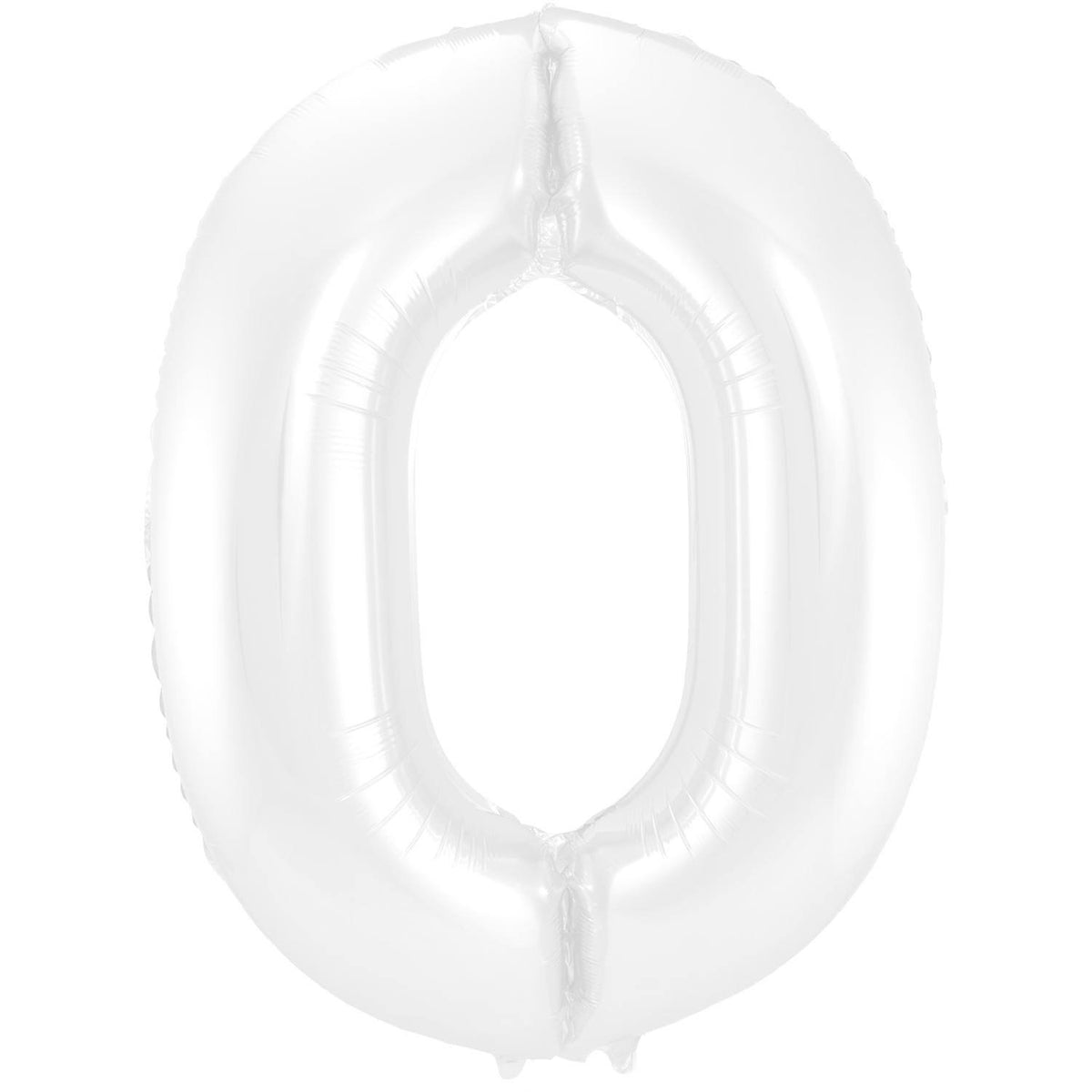 Palloncino numero 0, 86 cm, bianco