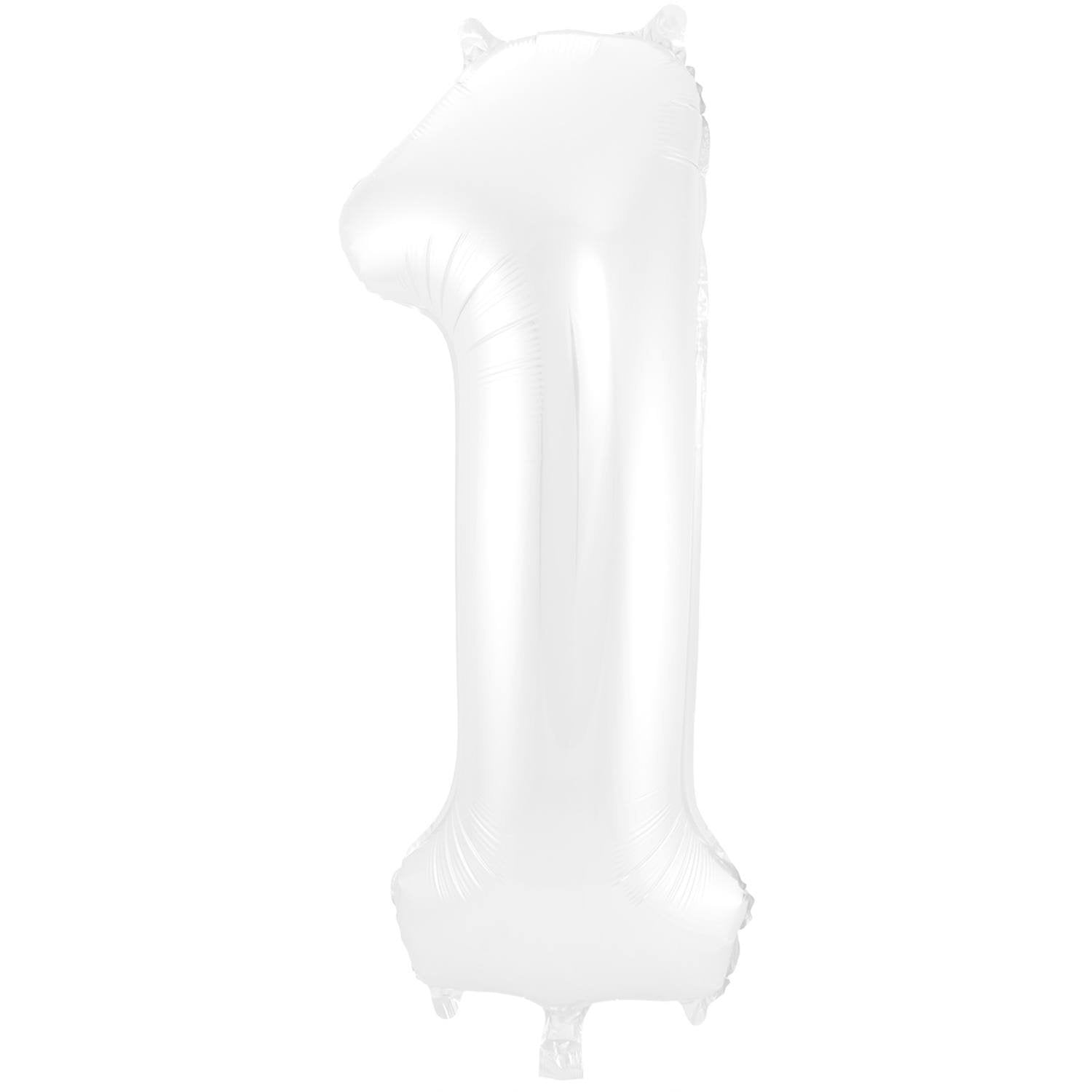 Globo Número 1 de 86 cm Blanco