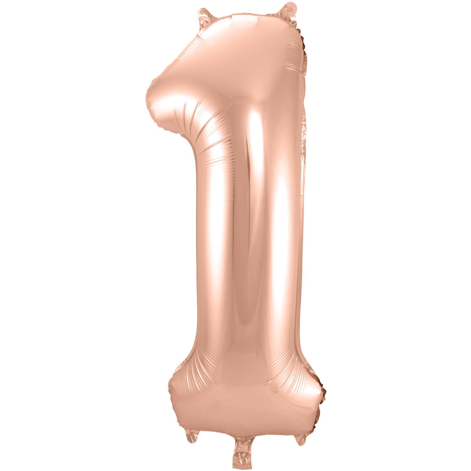 Ballon chiffre 1 86 cm or rose