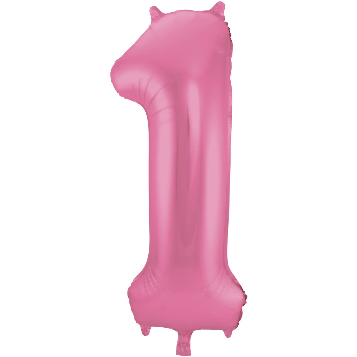 Ballon chiffre 1 86 cm rose mat