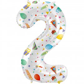 Palloncino numero 2 Joyful Party 86 cm