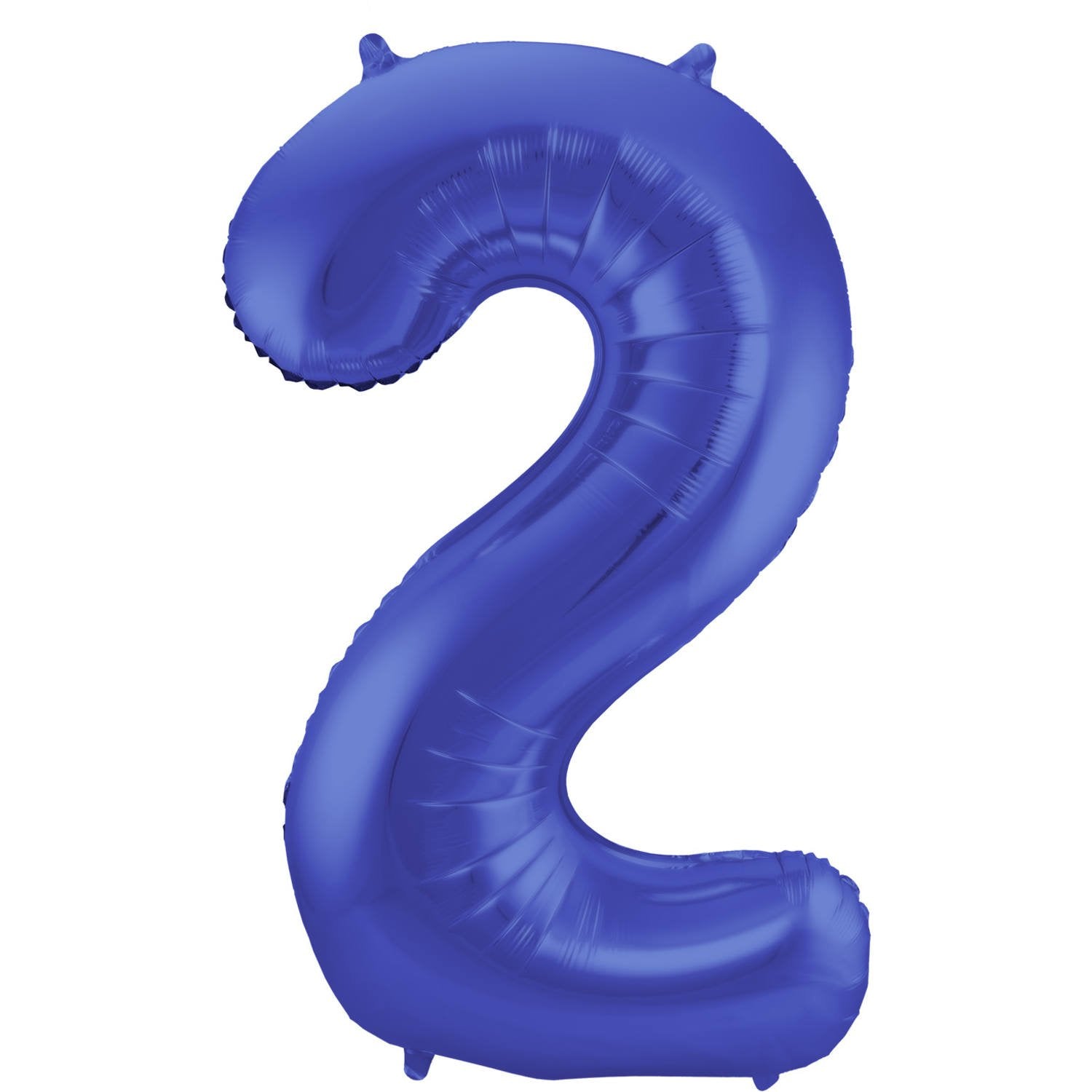 Ballon chiffre 2 86 cm bleu mat