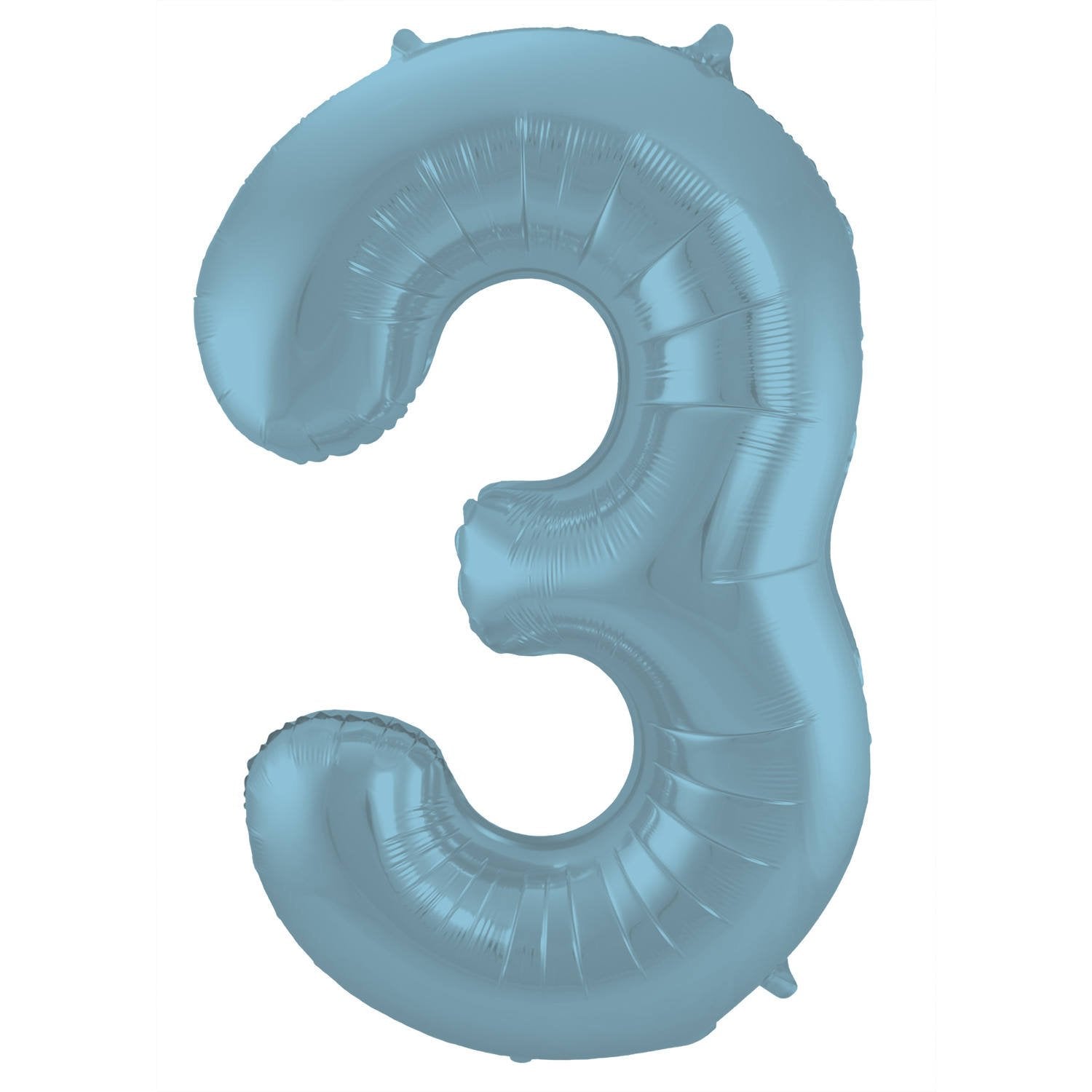 Ballon chiffre 3 86 cm bleu pastel