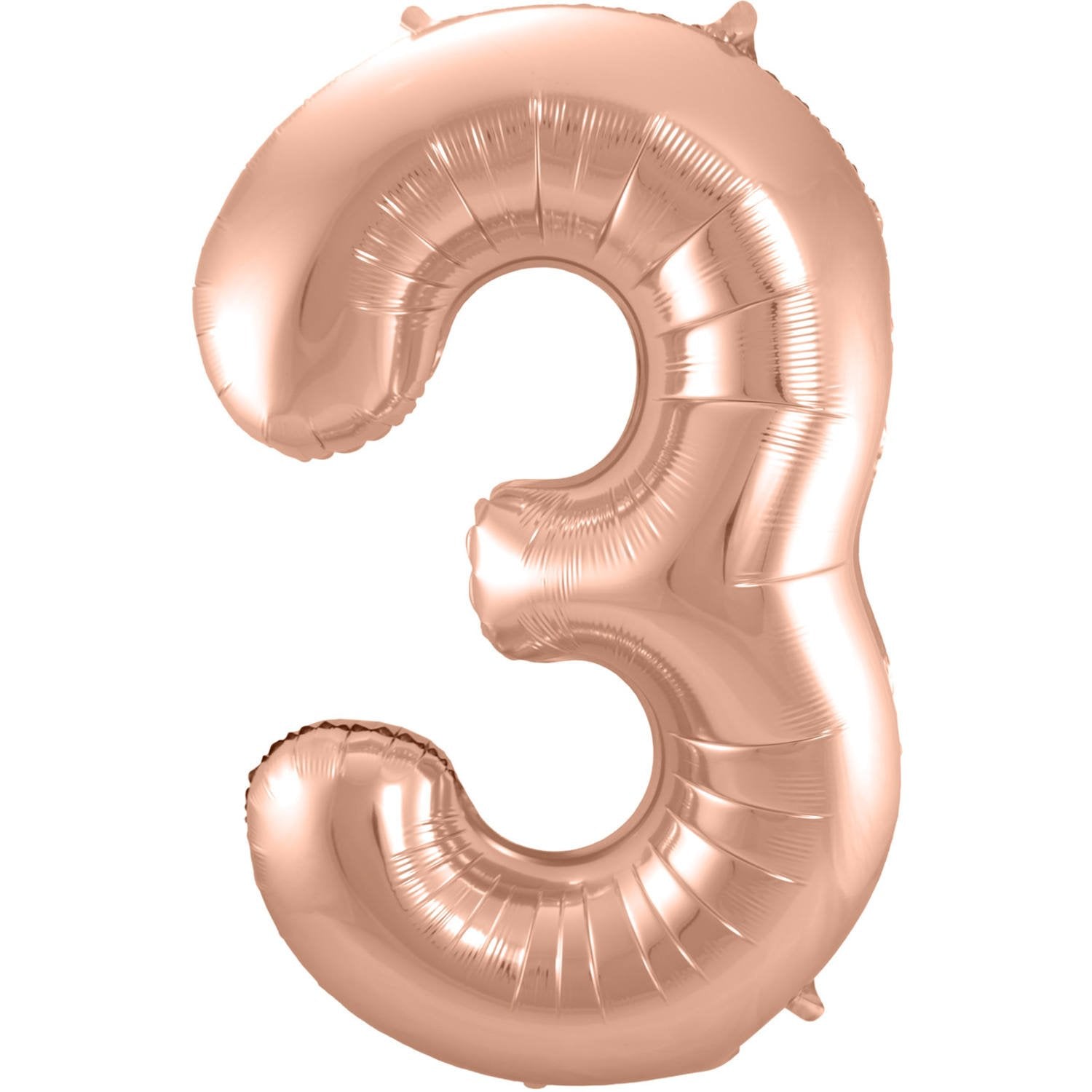 Palloncino numero 3 86 cm oro rosa