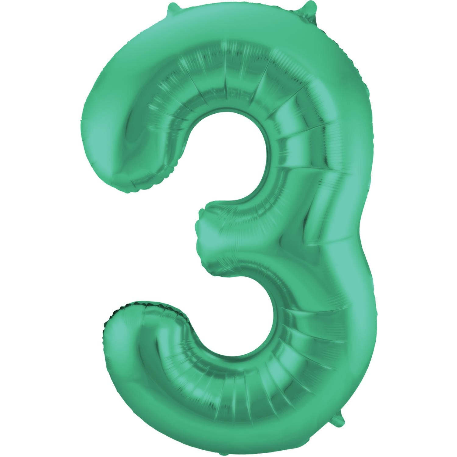 Ballon chiffre 3, 86 cm, vert mat