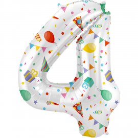 Globo Número 4 Joyful Party 86 cm