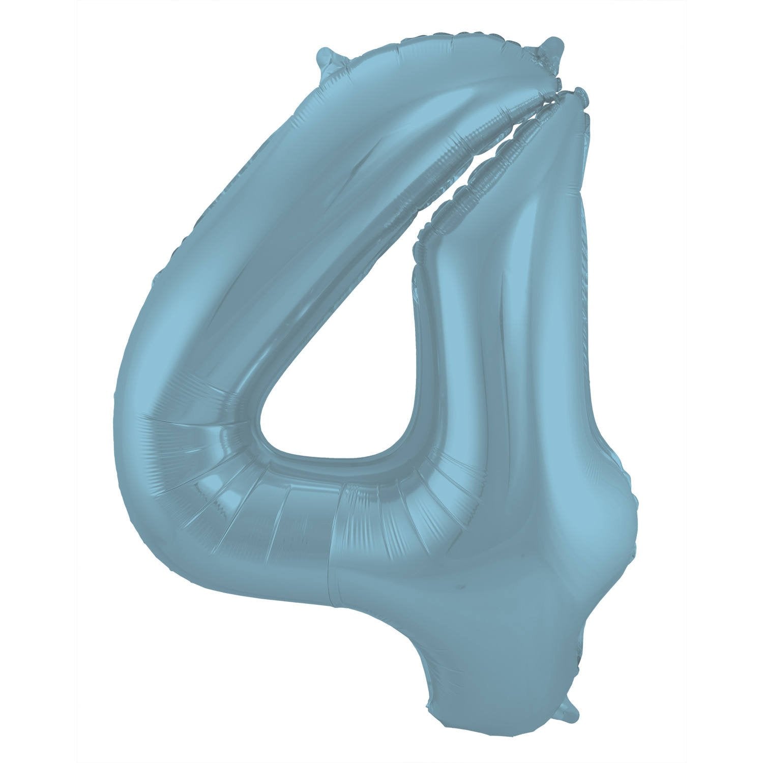 Ballon chiffre 4 86 cm bleu pastel