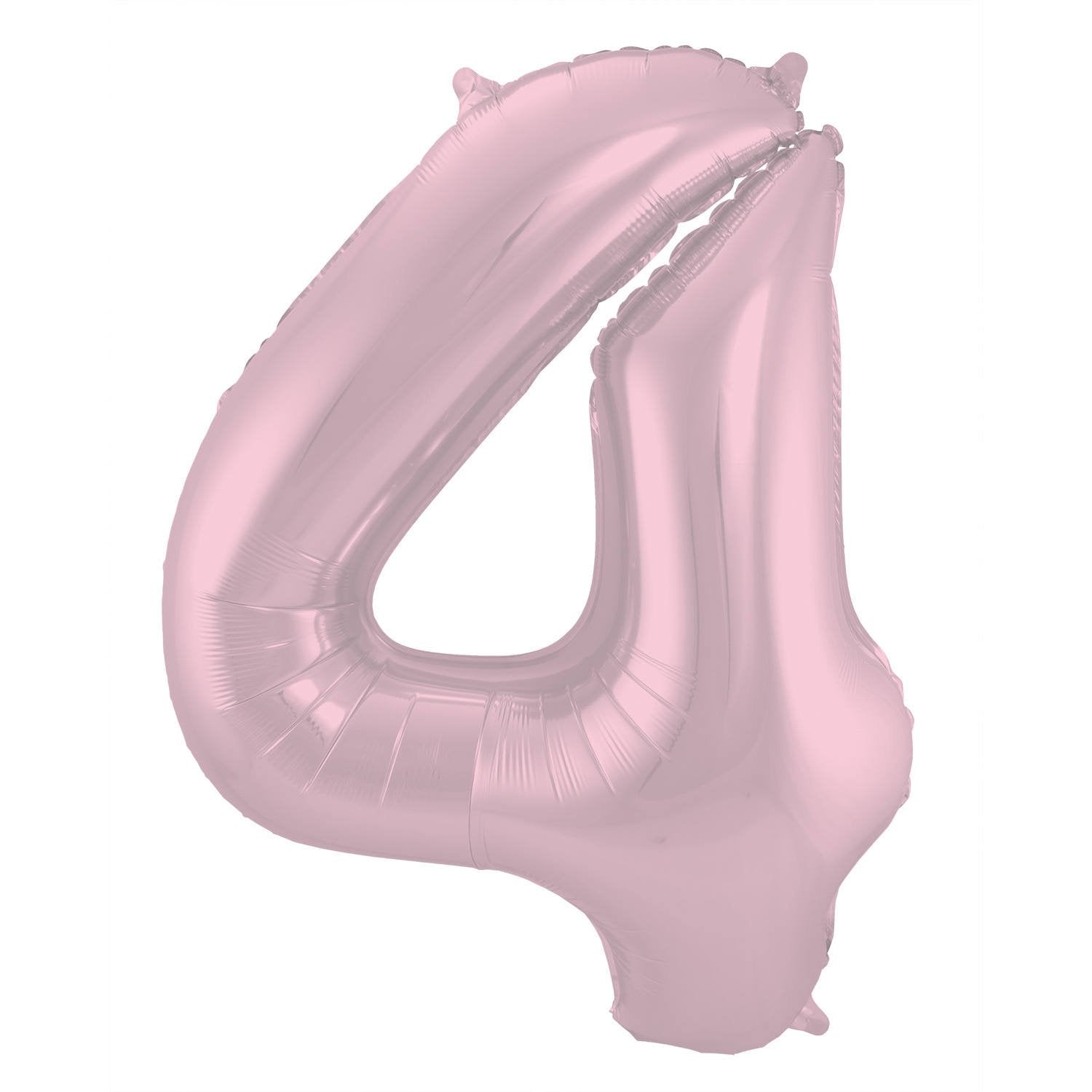 Ballon chiffre 4 86 cm rose pastel