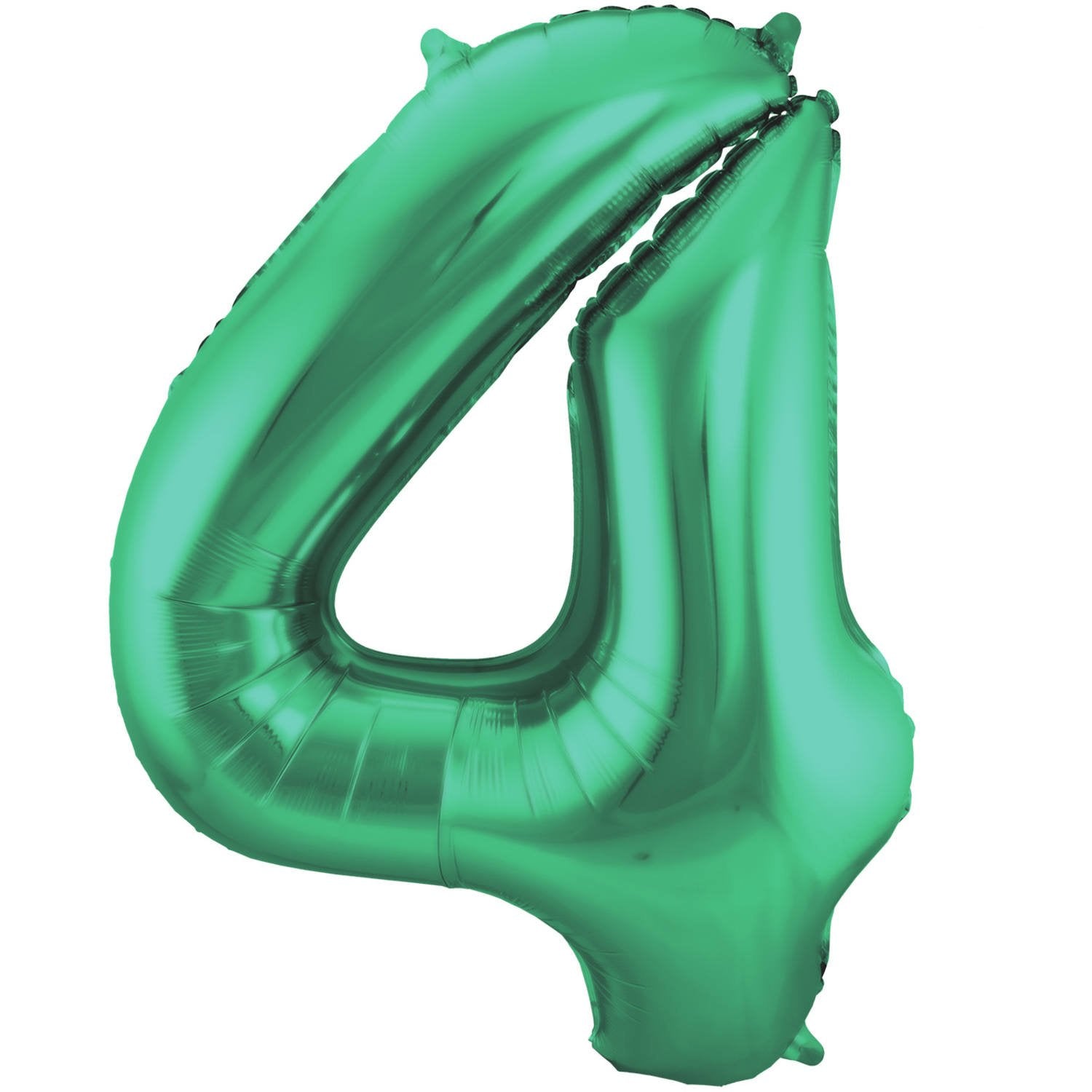 Ballon chiffre 4, 86 cm, vert mat