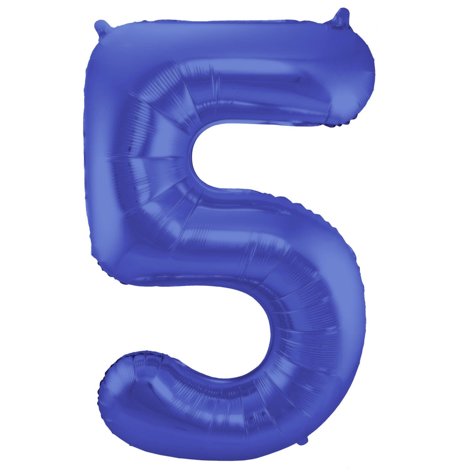 Ballon chiffre 5 86 cm bleu mat