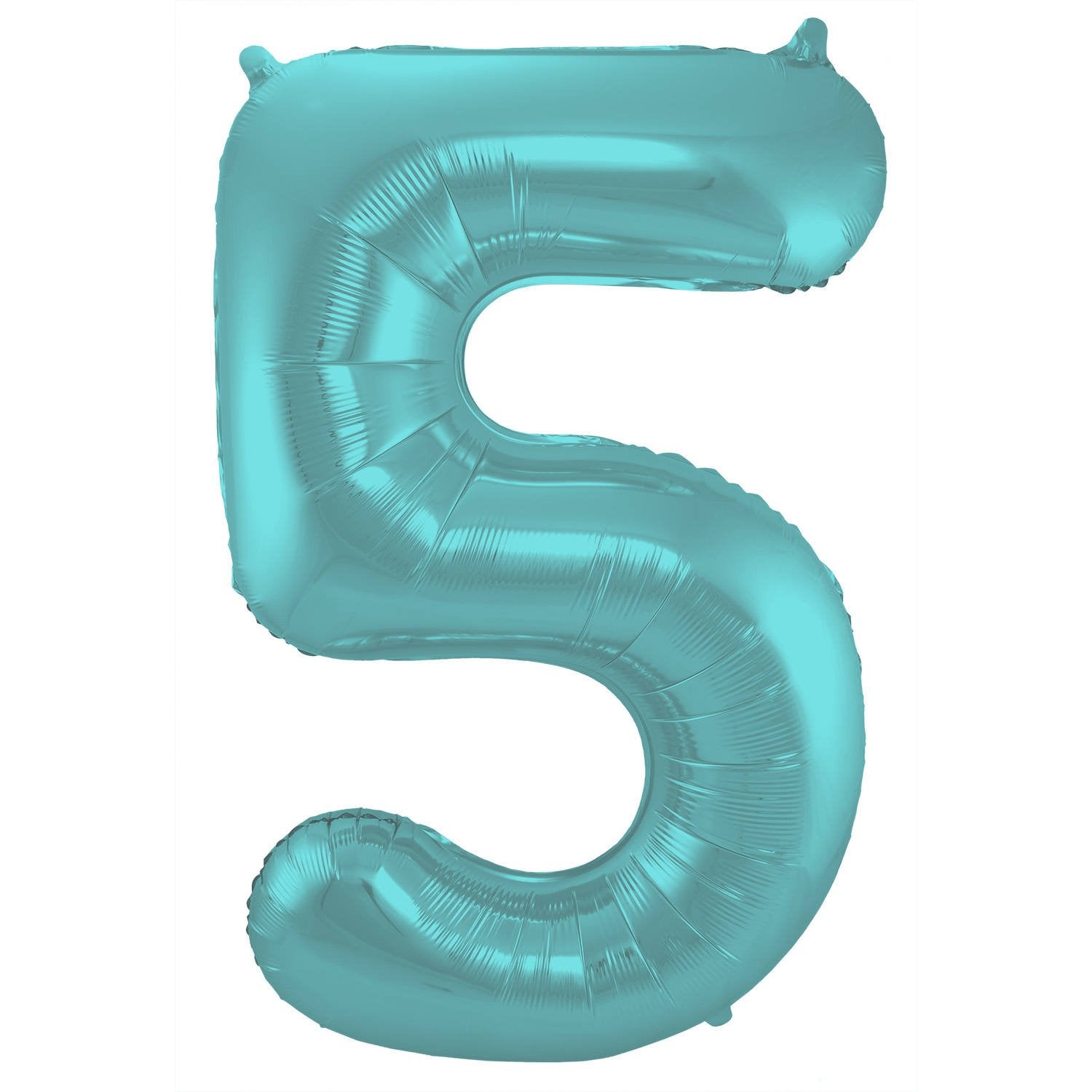 Ballon chiffre 5, 86 cm, turquoise mat