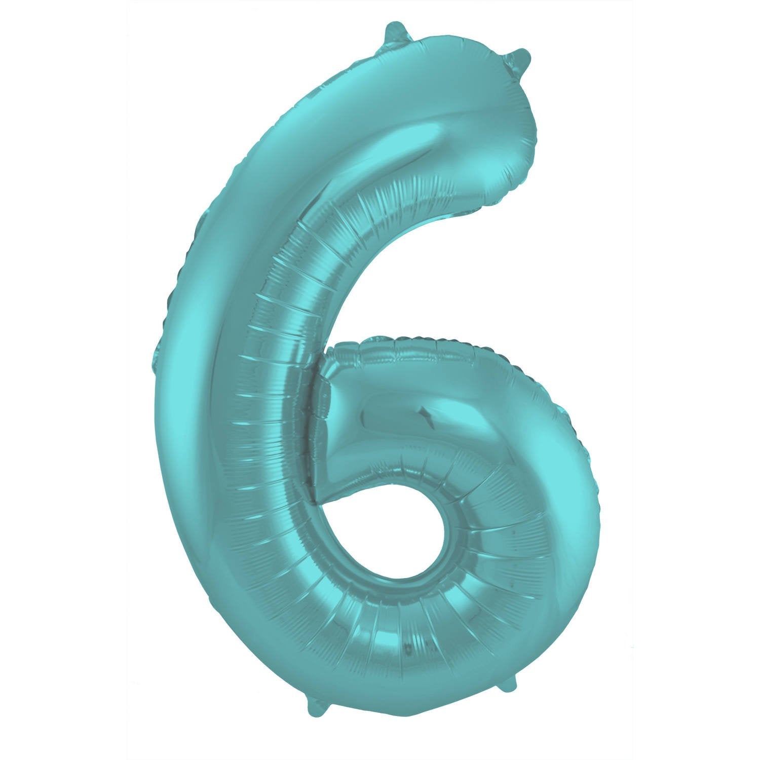 Ballon chiffre 6, 86 cm, turquoise mat